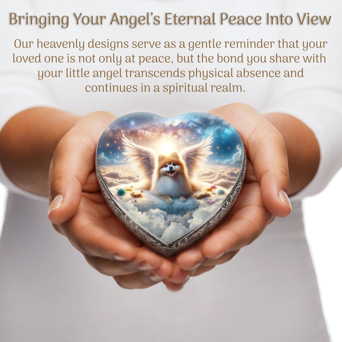 Eternal Elegance Dog Urns Pomeranian - Angelic Light Dog Urn