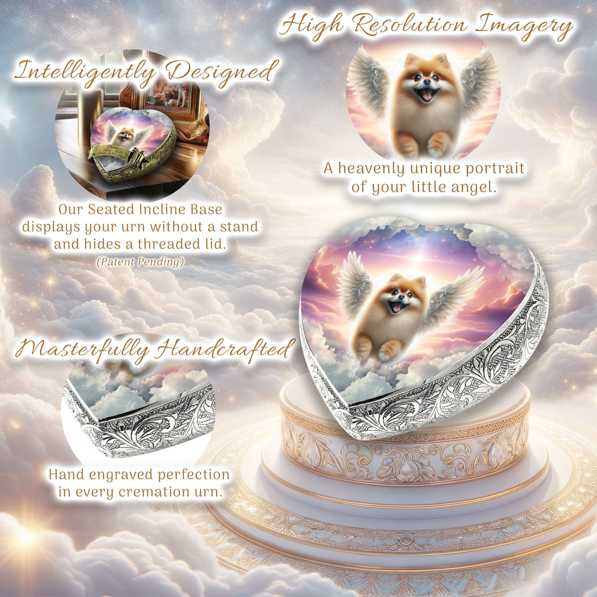 Eternal Elegance Dog Urns Pomeranian - Cosmic Bliss Dog Urn