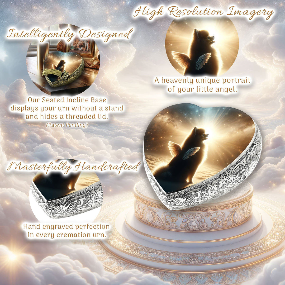 Eternal Elegance Dog Urns Pomeranian - Elysian Twilight Dog Urn