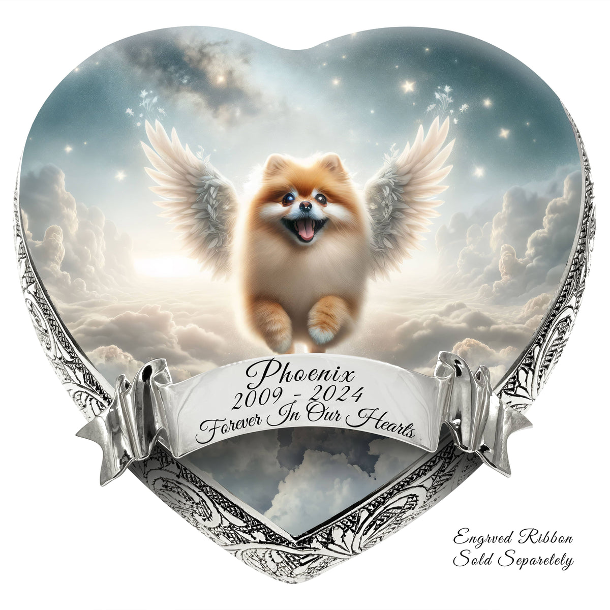 Eternal Elegance Dog Urns Pomeranian - Galaxy Glitter Dog Urn