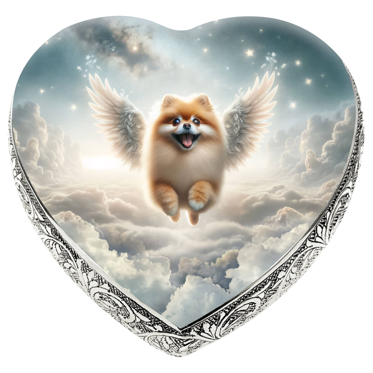 Eternal Elegance Dog Urns Pomeranian - Galaxy Glitter Dog Urn