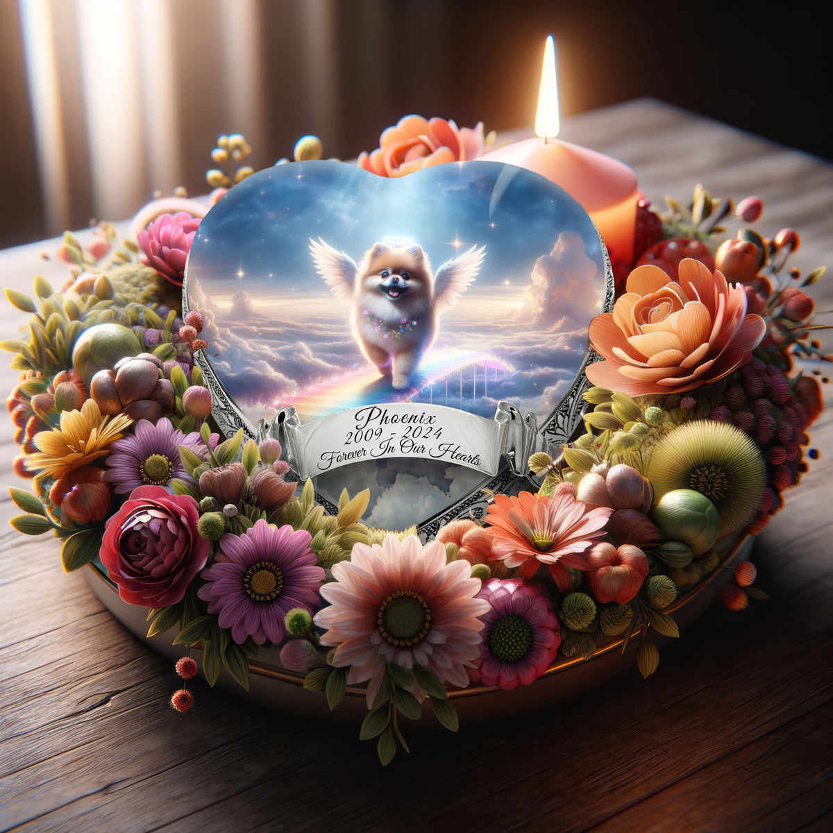 Eternal Elegance Dog Urns Pomeranian - Rainbow Bridge Dog Urn