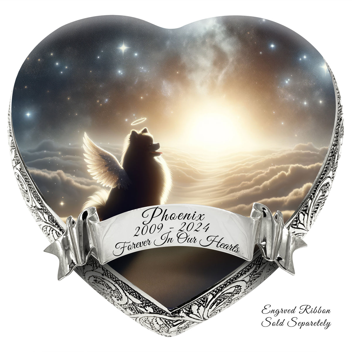 Eternal Elegance Dog Urns Pomeranian - Twilight Haze Dog Urn