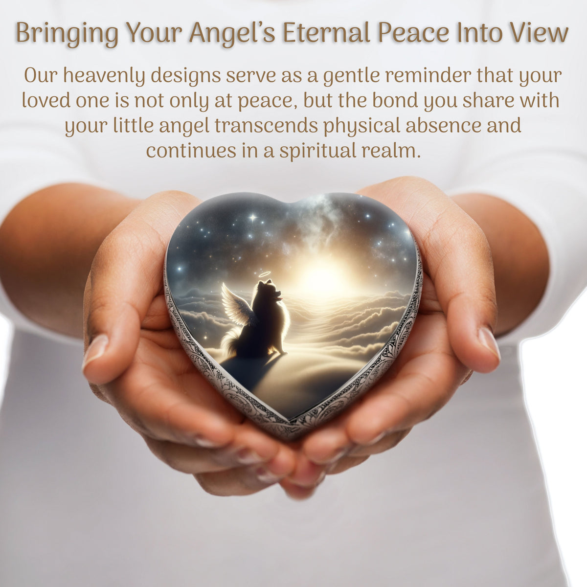 Eternal Elegance Dog Urns Pomeranian - Twilight Haze Dog Urn