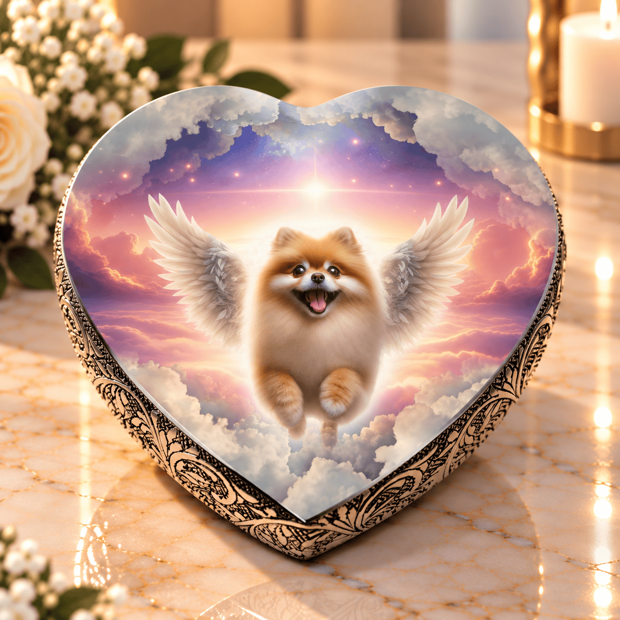 Eternal Elegance Dog Urns Pomeranian Urn - Dog Urn - Cosmic Bliss Urn for Dog Ashes