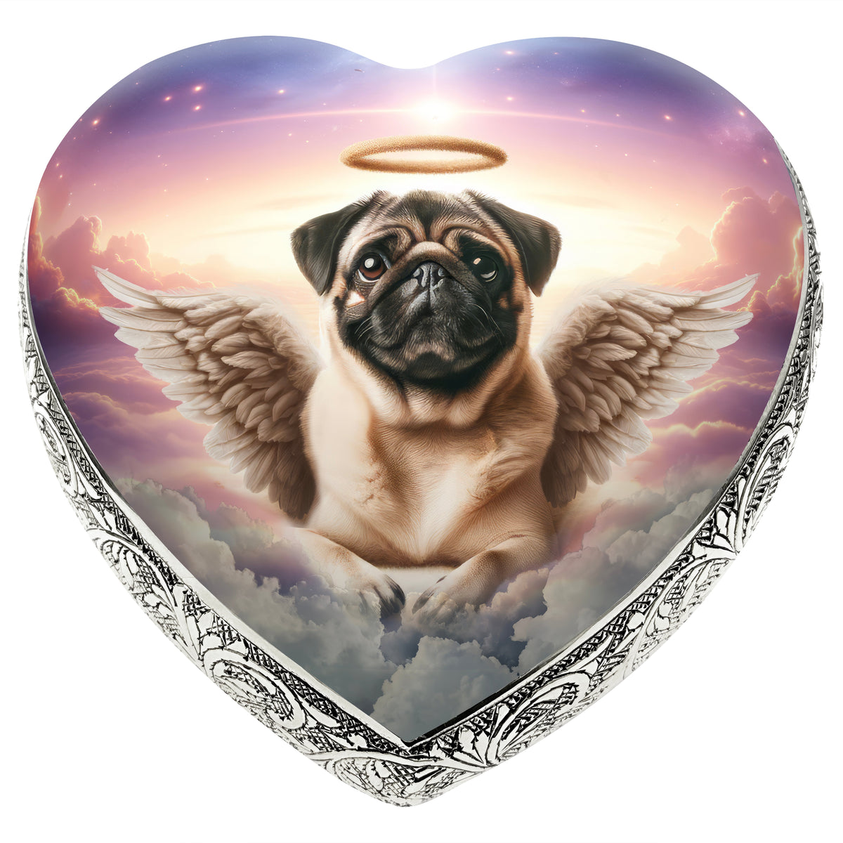 Eternal Elegance Dog Urns Pug - Angelic Atmosphere Dog Urn