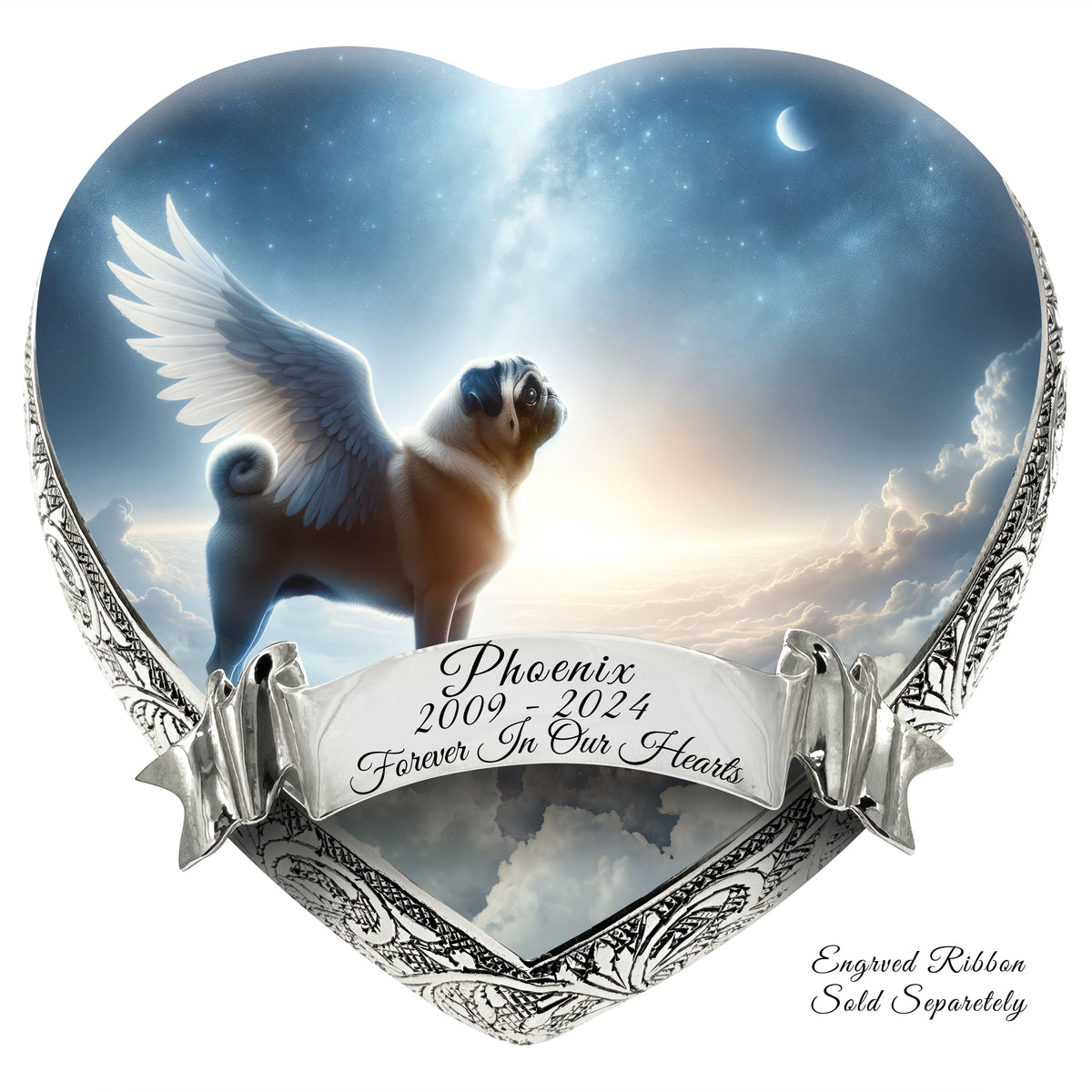 Eternal Elegance Dog Urns Pug - Astral Awe Dog Urn