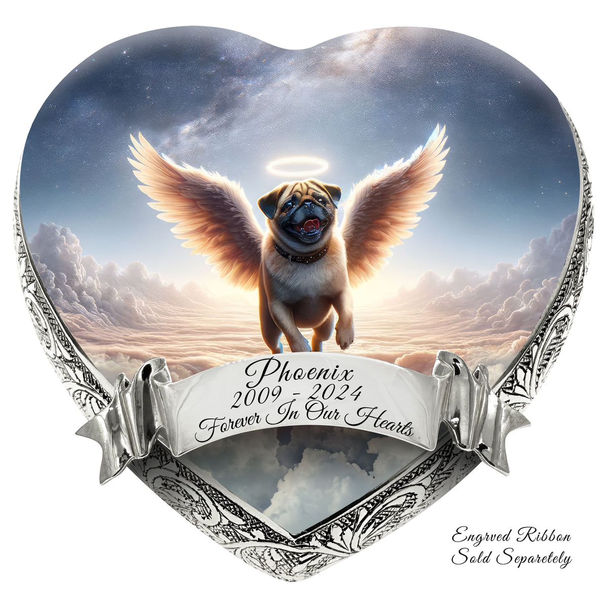 Eternal Elegance Dog Urns Pug - Celestial Cloud Dog Urn