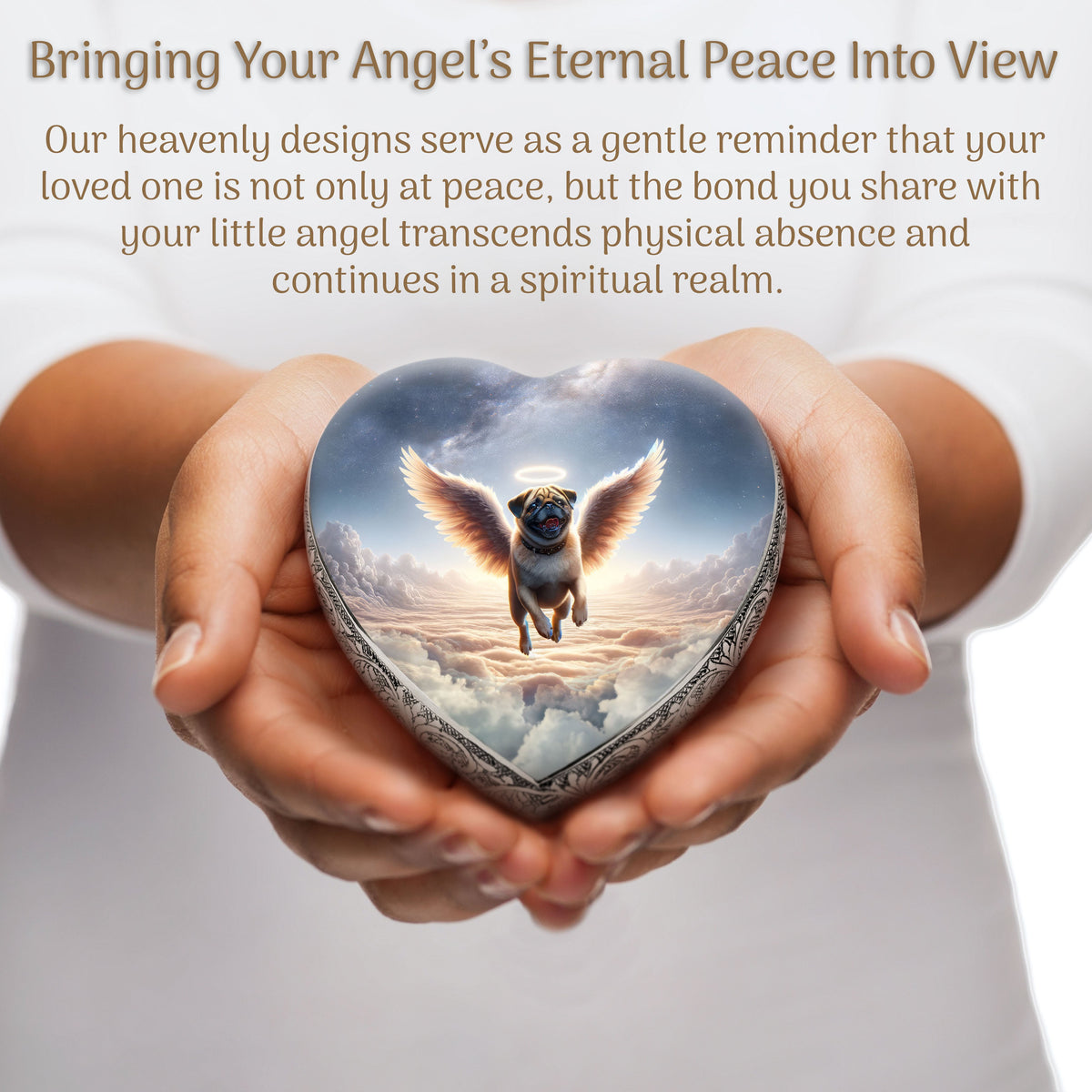 Eternal Elegance Dog Urns Pug - Celestial Cloud Dog Urn