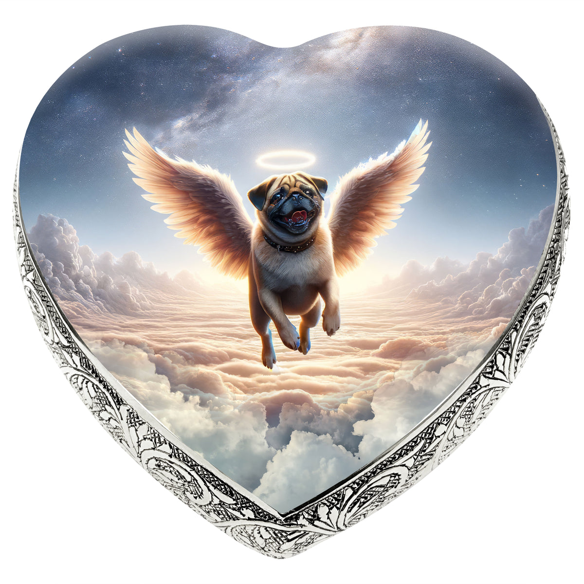 Eternal Elegance Dog Urns Pug - Celestial Cloud Dog Urn