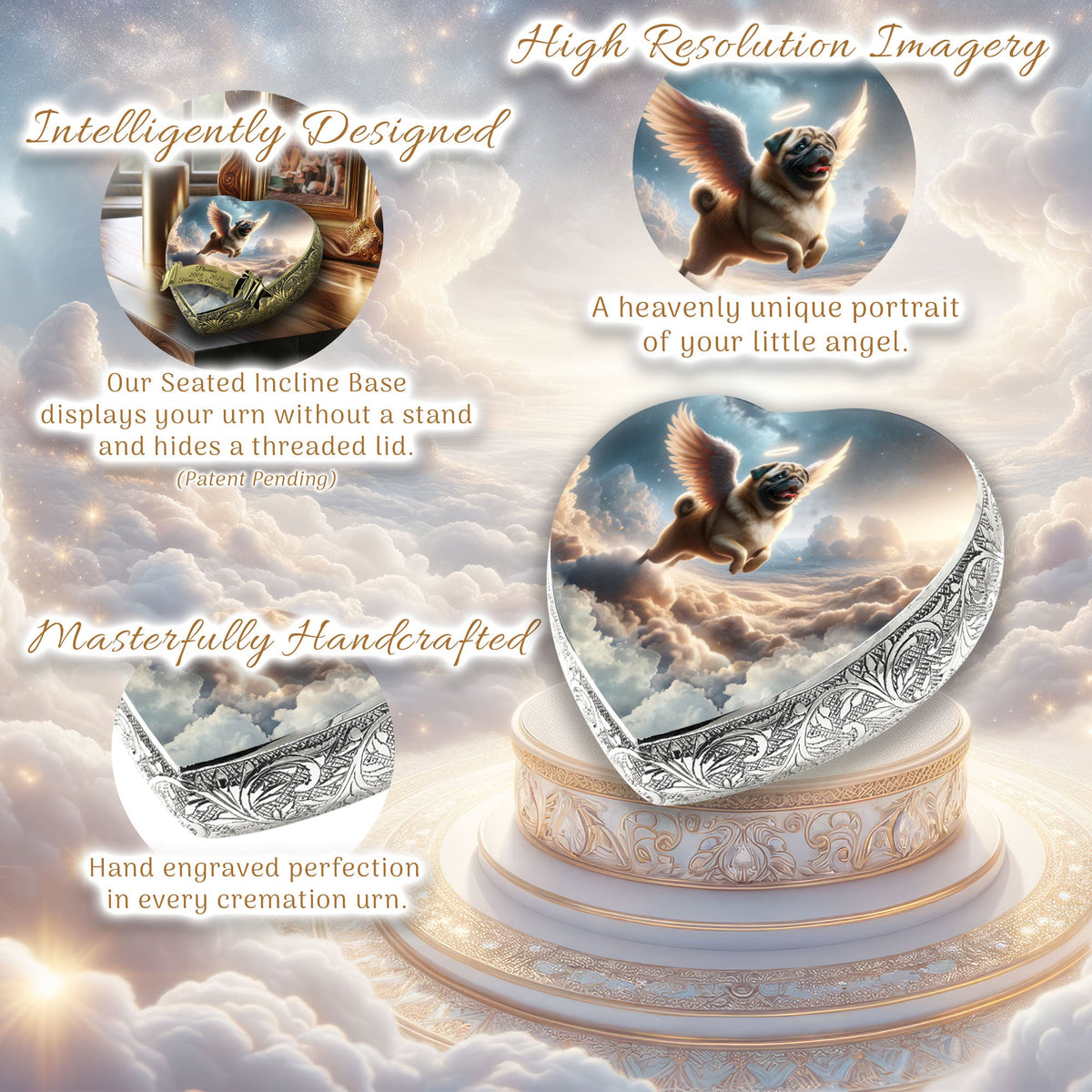 Eternal Elegance Dog Urns Pug - Divine Dream Dog Urn