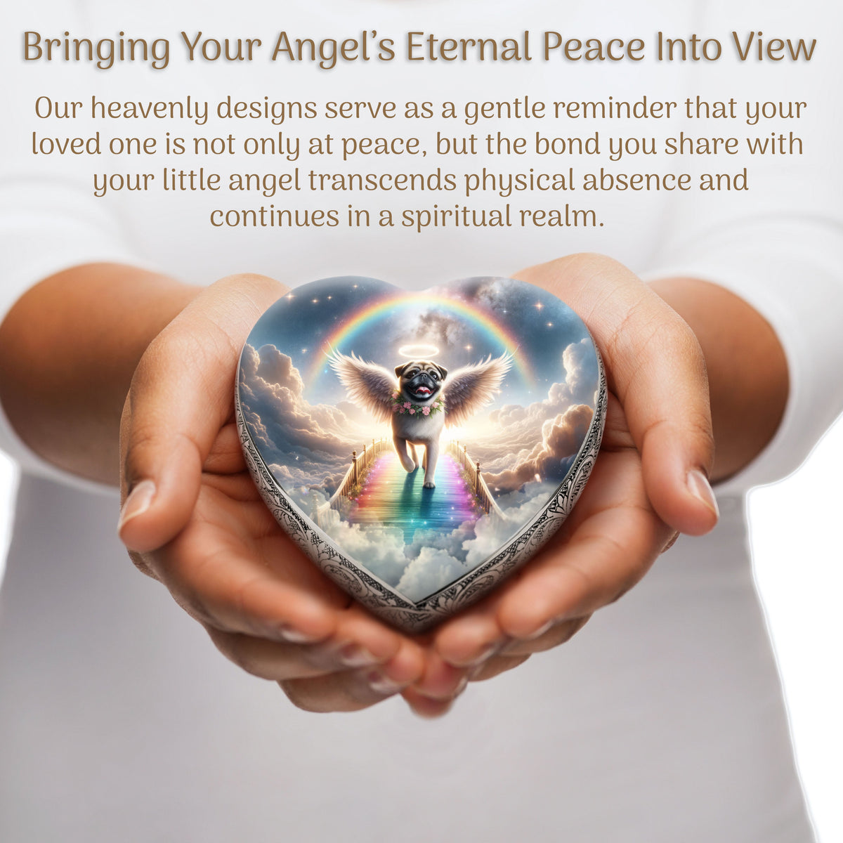 Eternal Elegance Dog Urns Pug - Rainbow Bridge Dog Urn