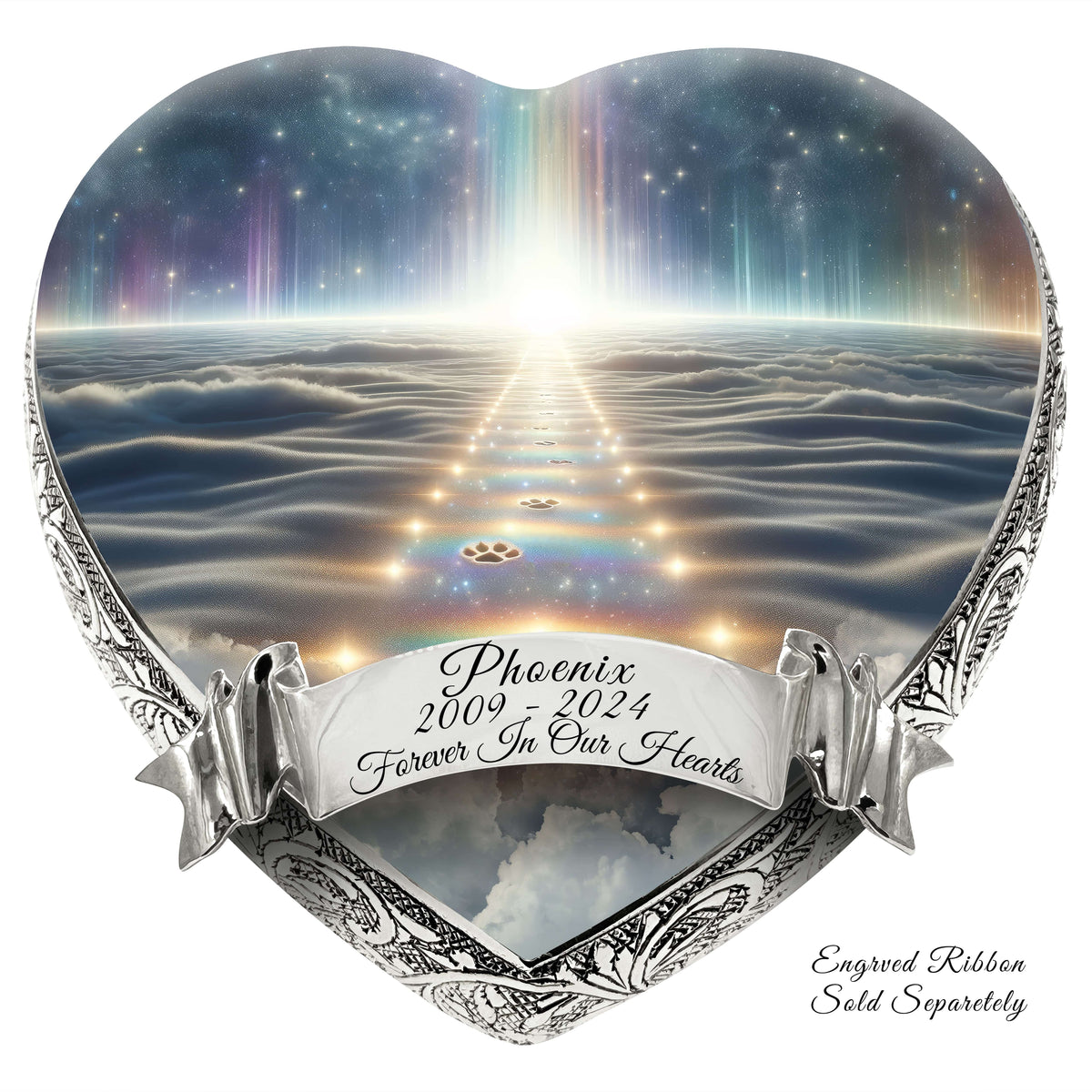 Eternal Elegance Dog Urns Rainbow Bridge Paw Prints Dog Urn