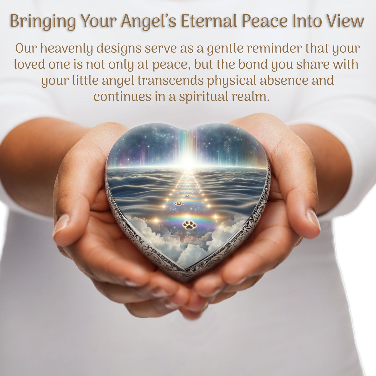 Eternal Elegance Dog Urns Rainbow Bridge Paw Prints Dog Urn