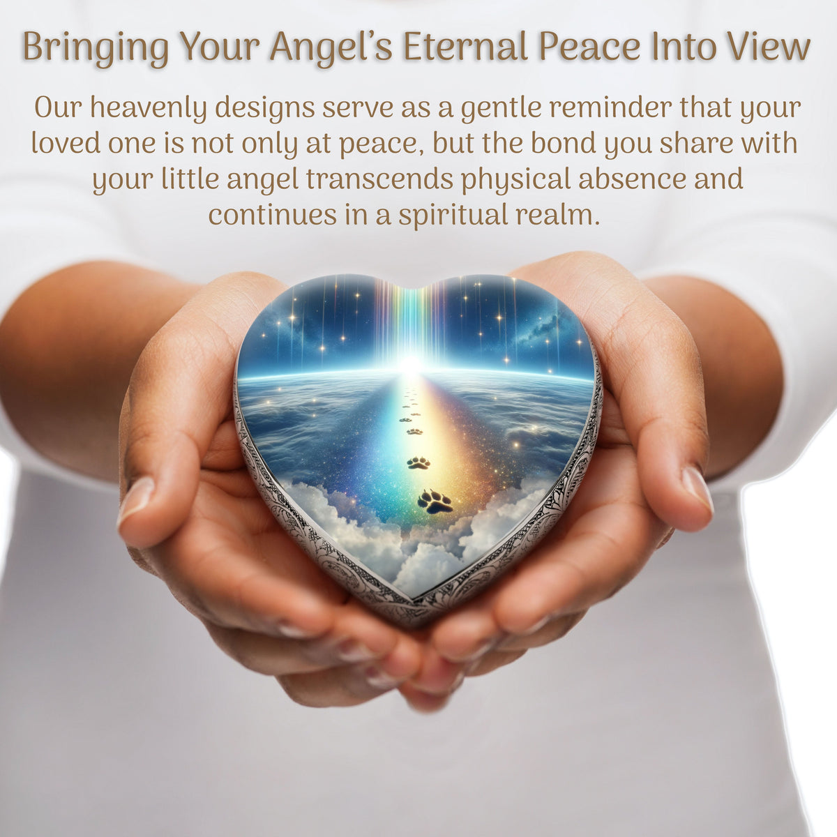 Eternal Elegance Dog Urns Rainbow Crossing Paw Prints Dog Urn