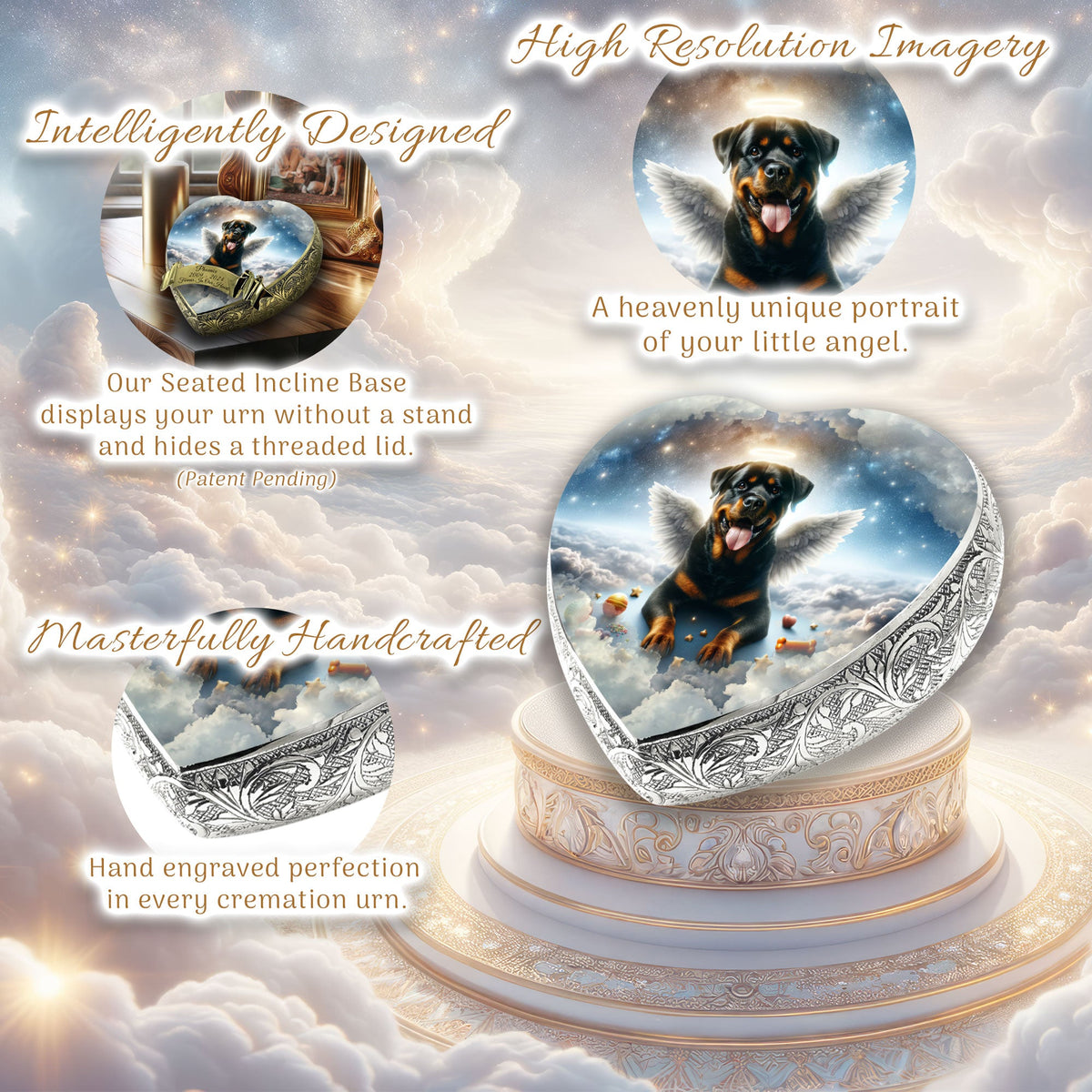 Eternal Elegance Dog Urns Rottweiler - Galaxy Glaze Dog Urn