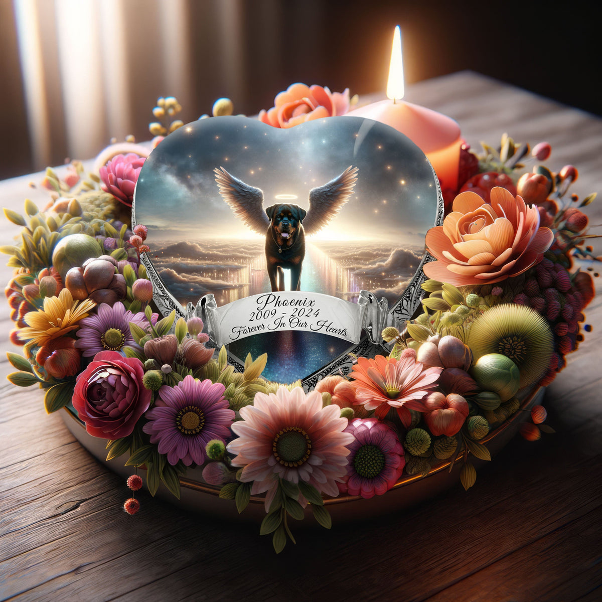 Eternal Elegance Dog Urns Rottweiler - Rainbow Arc Dog Urn