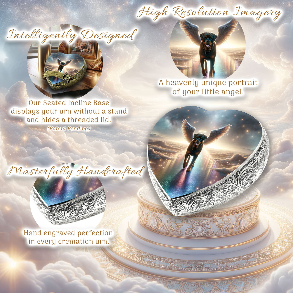 Eternal Elegance Dog Urns Rottweiler - Rainbow Arc Dog Urn