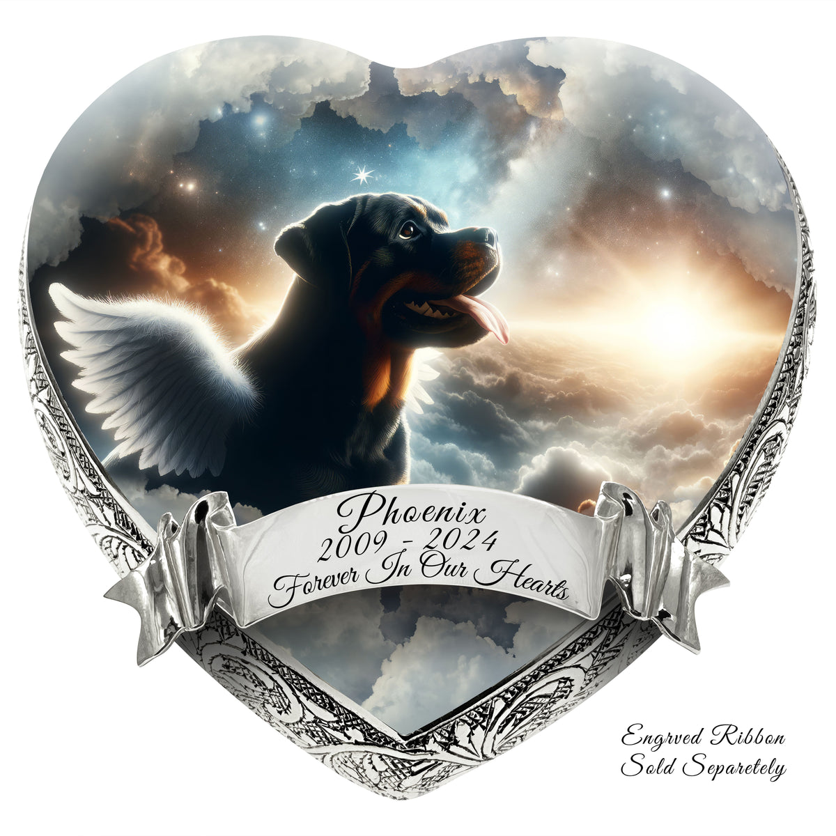 Eternal Elegance Dog Urns Rottweiler - Supernova Swirl Dog Urn