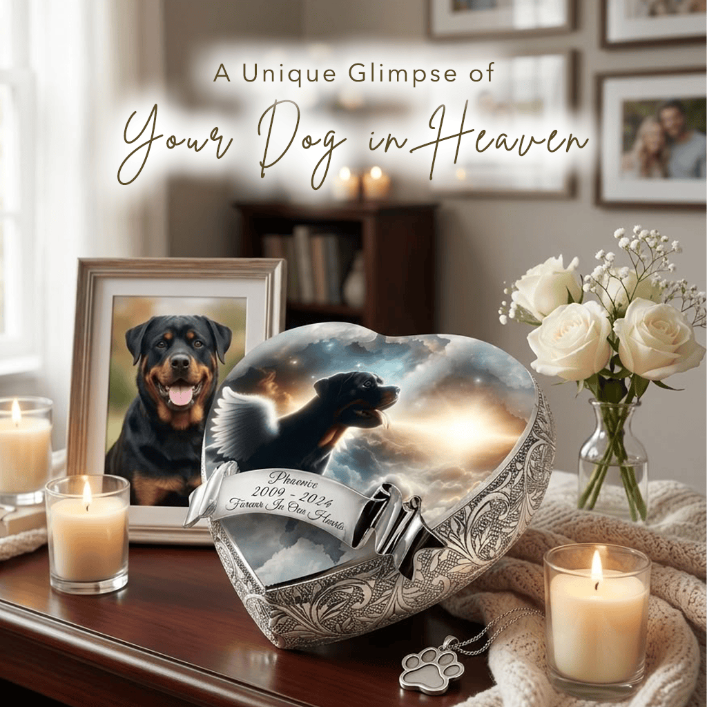 Eternal Elegance Dog Urns Rottweiler Urn - Dog Urn - Galaxy Glaze Urn for Dog Ashes
