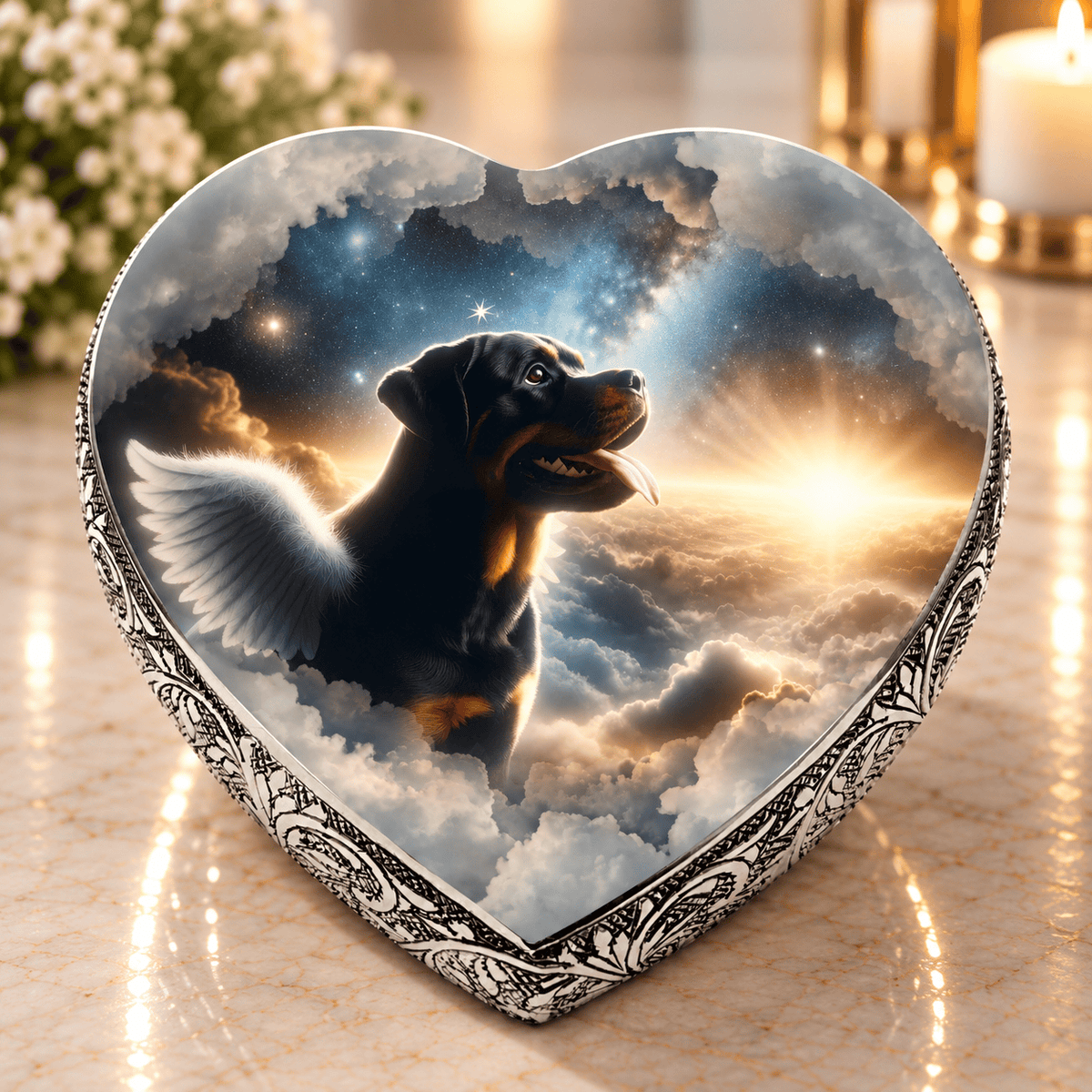 Eternal Elegance Dog Urns Rottweiler Urn - Dog Urn - Supernova Swirl Urn for Dog Ashes