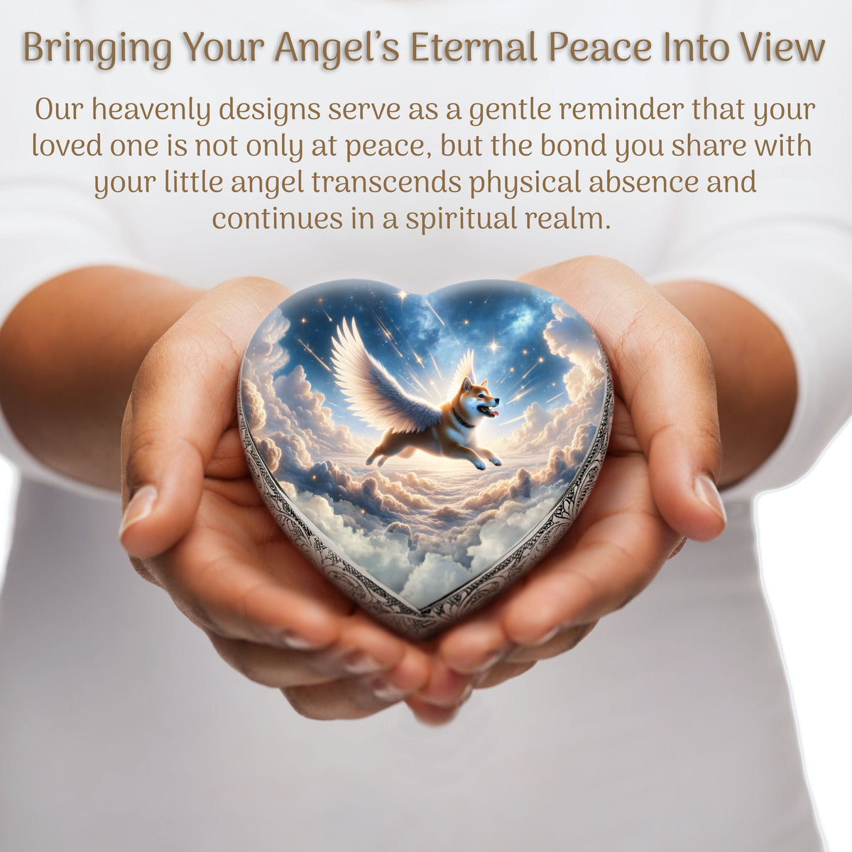 Eternal Elegance Dog Urns Shiba Inu - Astral Mist Dog Urn