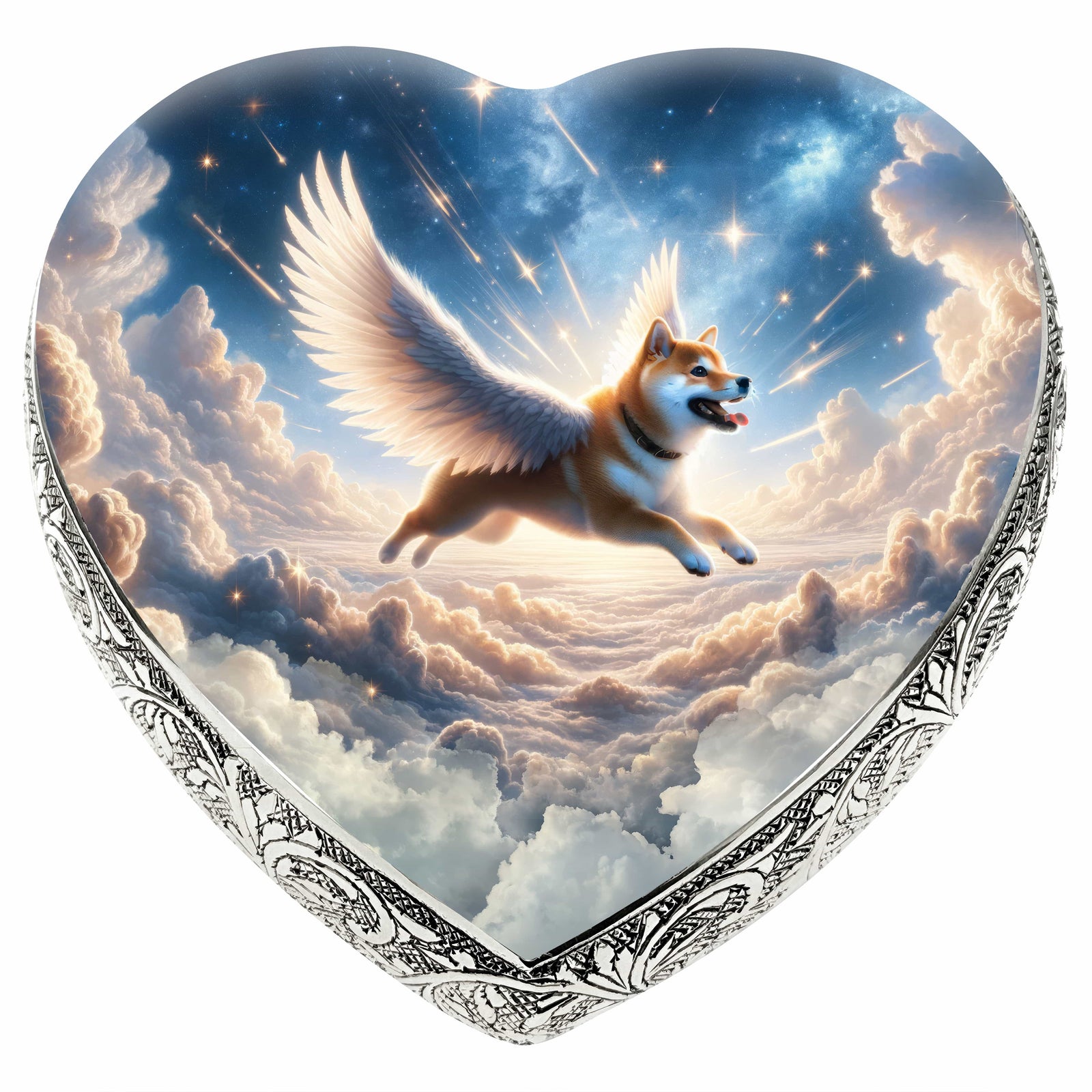 Eternal Elegance Dog Urns Shiba Inu - Astral Mist Dog Urn