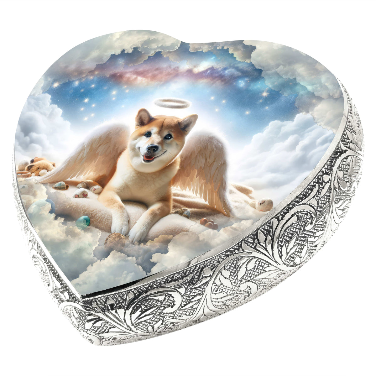 Eternal Elegance Dog Urns Shiba Inu - Cherubic Charm Dog Urn