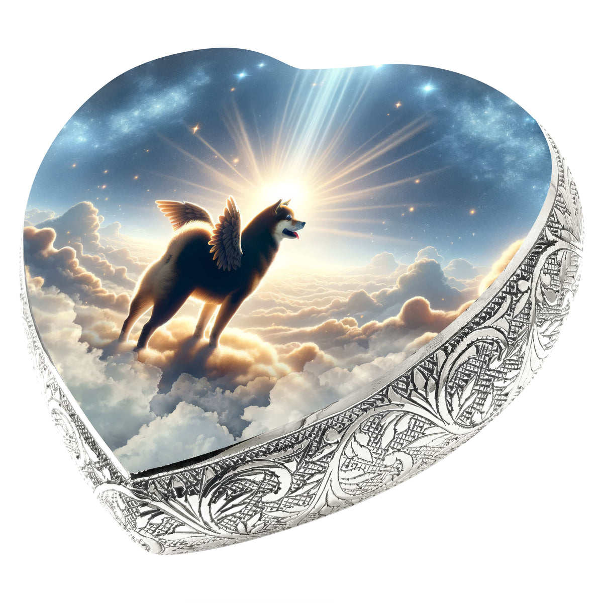 Eternal Elegance Dog Urns Shiba Inu - Divine Aura Dog Urn