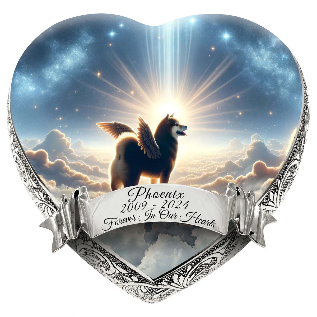 Eternal Elegance Dog Urns Shiba Inu - Divine Aura Dog Urn