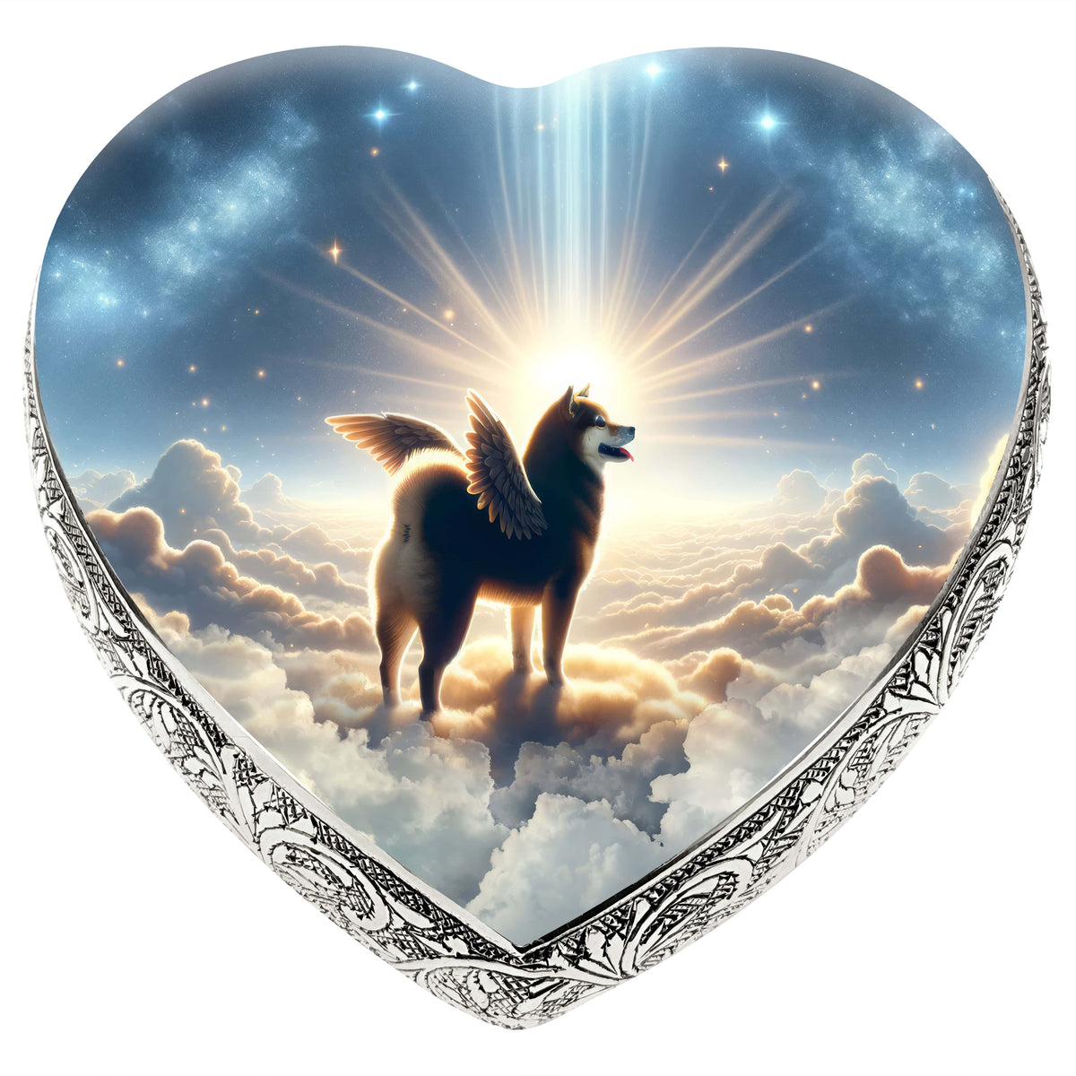 Eternal Elegance Dog Urns Shiba Inu - Divine Aura Dog Urn