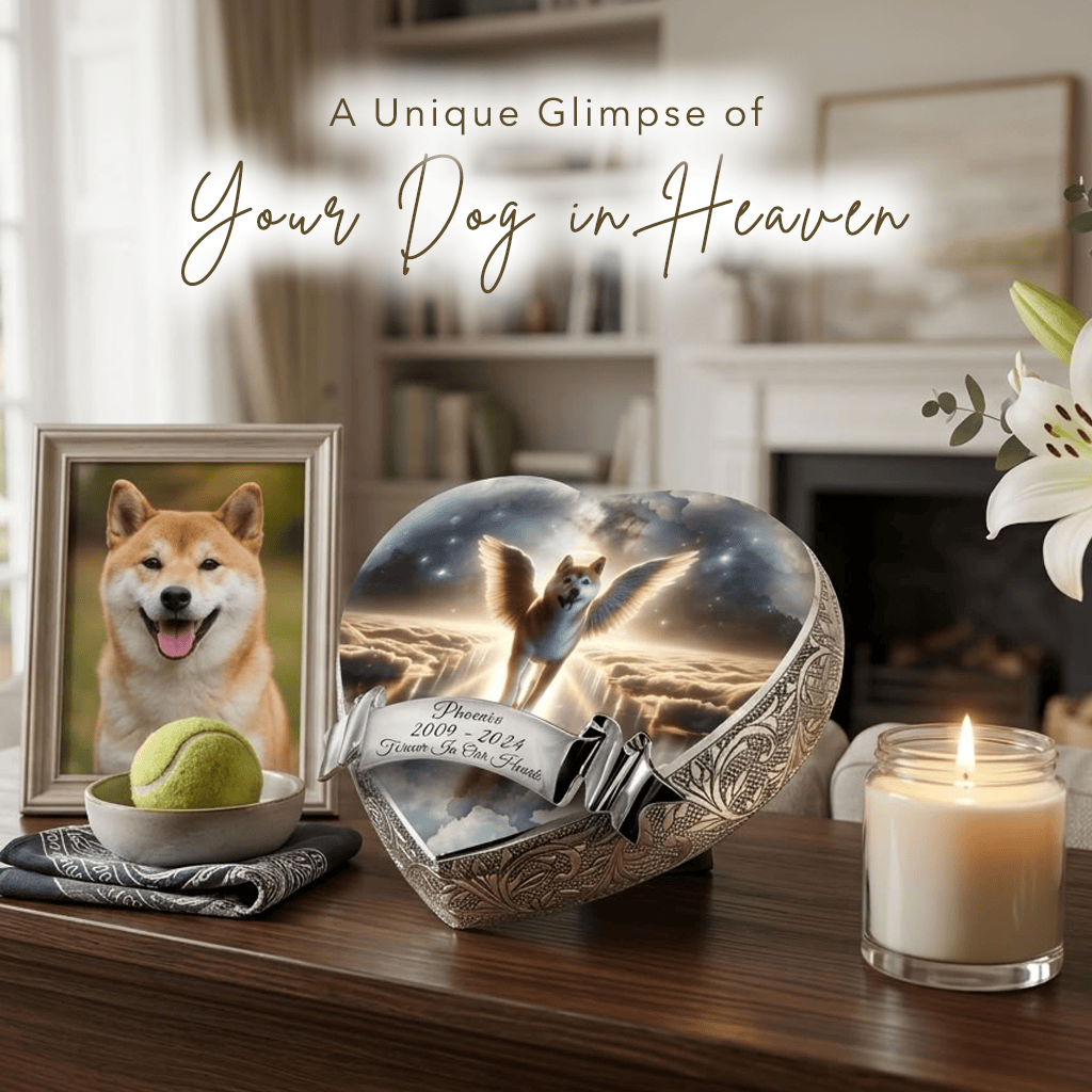 Eternal Elegance Dog Urns Shiba Inu Dog Urn - Divine Aura Urn for Dog Ashes
