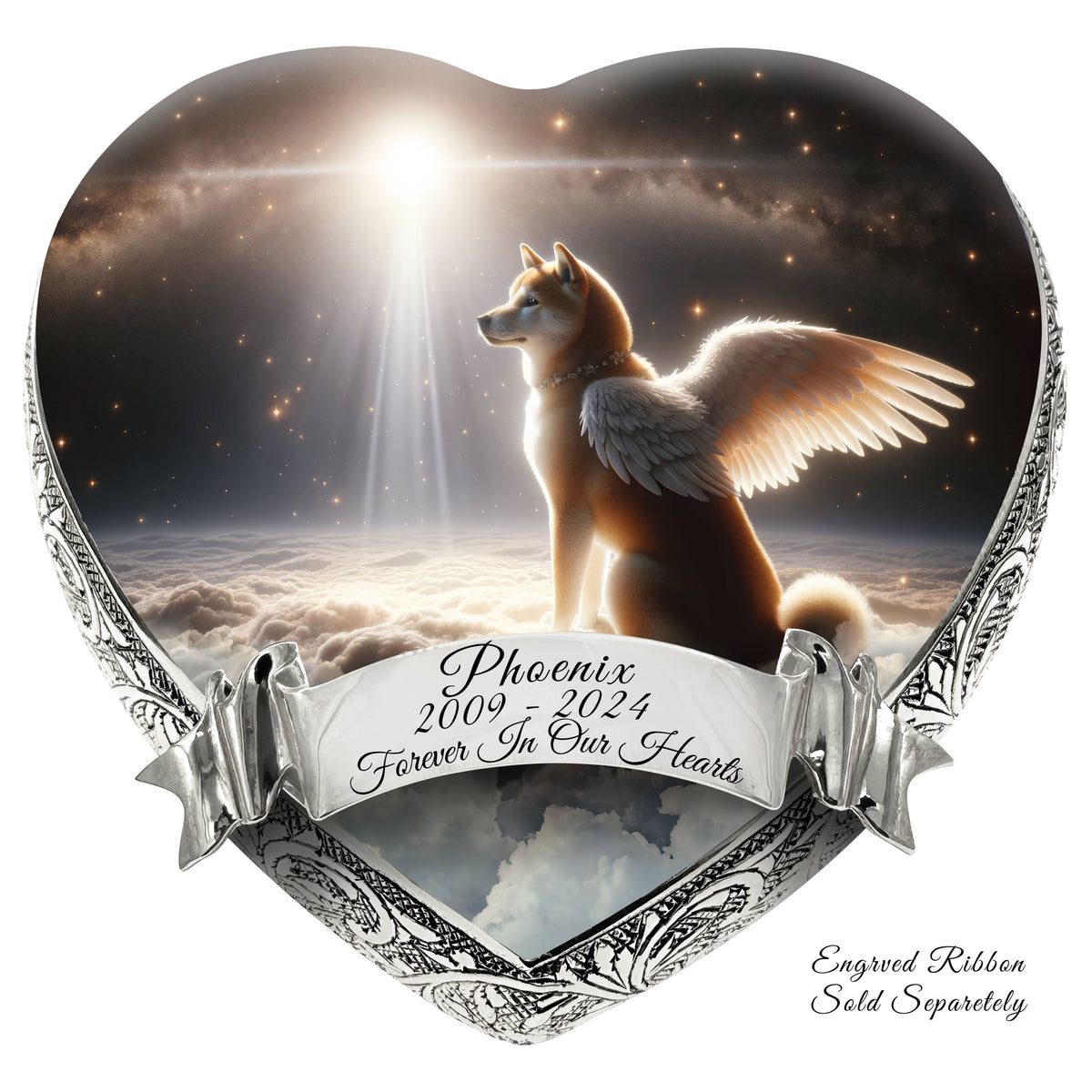 Eternal Elegance Dog Urns Shiba Inu Dog Urn - Divine Aura Urn for Dog Ashes