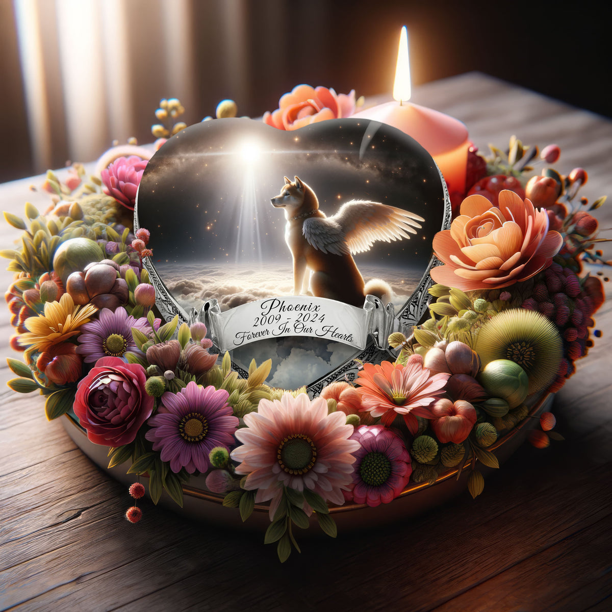 Eternal Elegance Dog Urns Shiba Inu Dog Urn - Divine Aura Urn for Dog Ashes