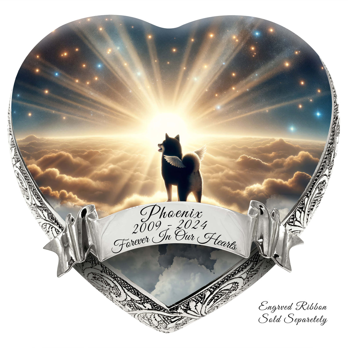 Eternal Elegance Dog Urns Shiba Inu - Galaxy Glitter Dog Urn