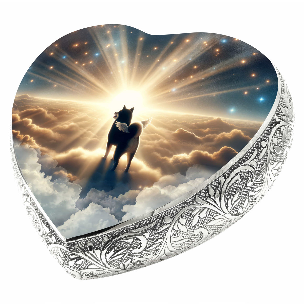 Eternal Elegance Dog Urns Shiba Inu - Galaxy Glitter Dog Urn