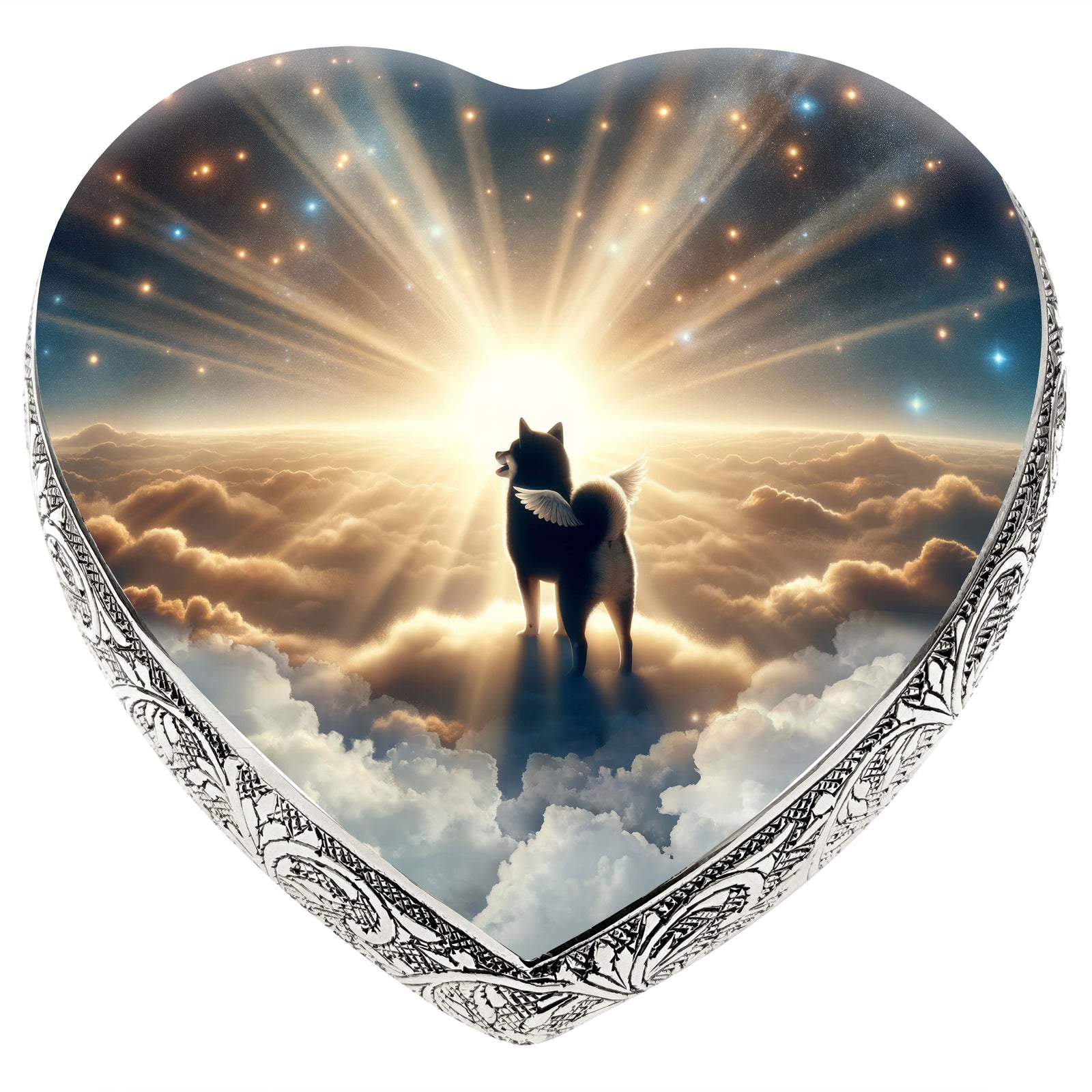 Eternal Elegance Dog Urns Shiba Inu - Galaxy Glitter Dog Urn