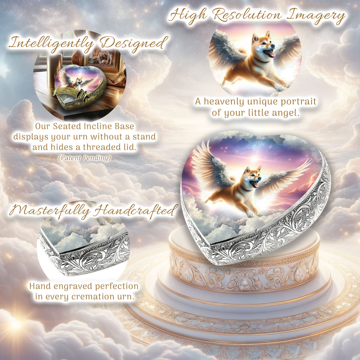 Eternal Elegance Dog Urns Shiba Inu - Paradise Beam Dog Urn