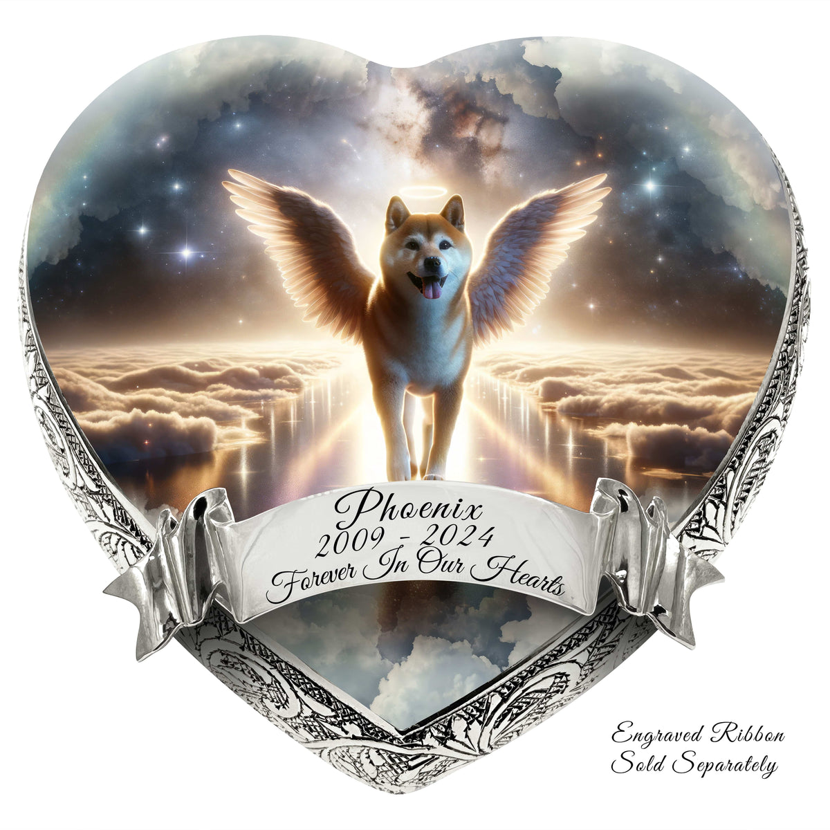 Eternal Elegance Dog Urns Shiba Inu - Rainbow Bridge Dog Urn