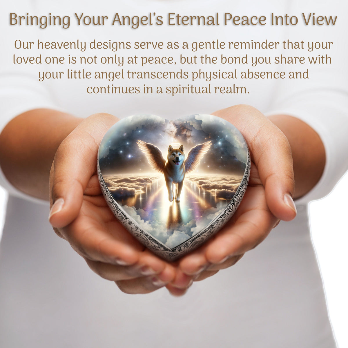 Eternal Elegance Dog Urns Shiba Inu - Rainbow Bridge Dog Urn