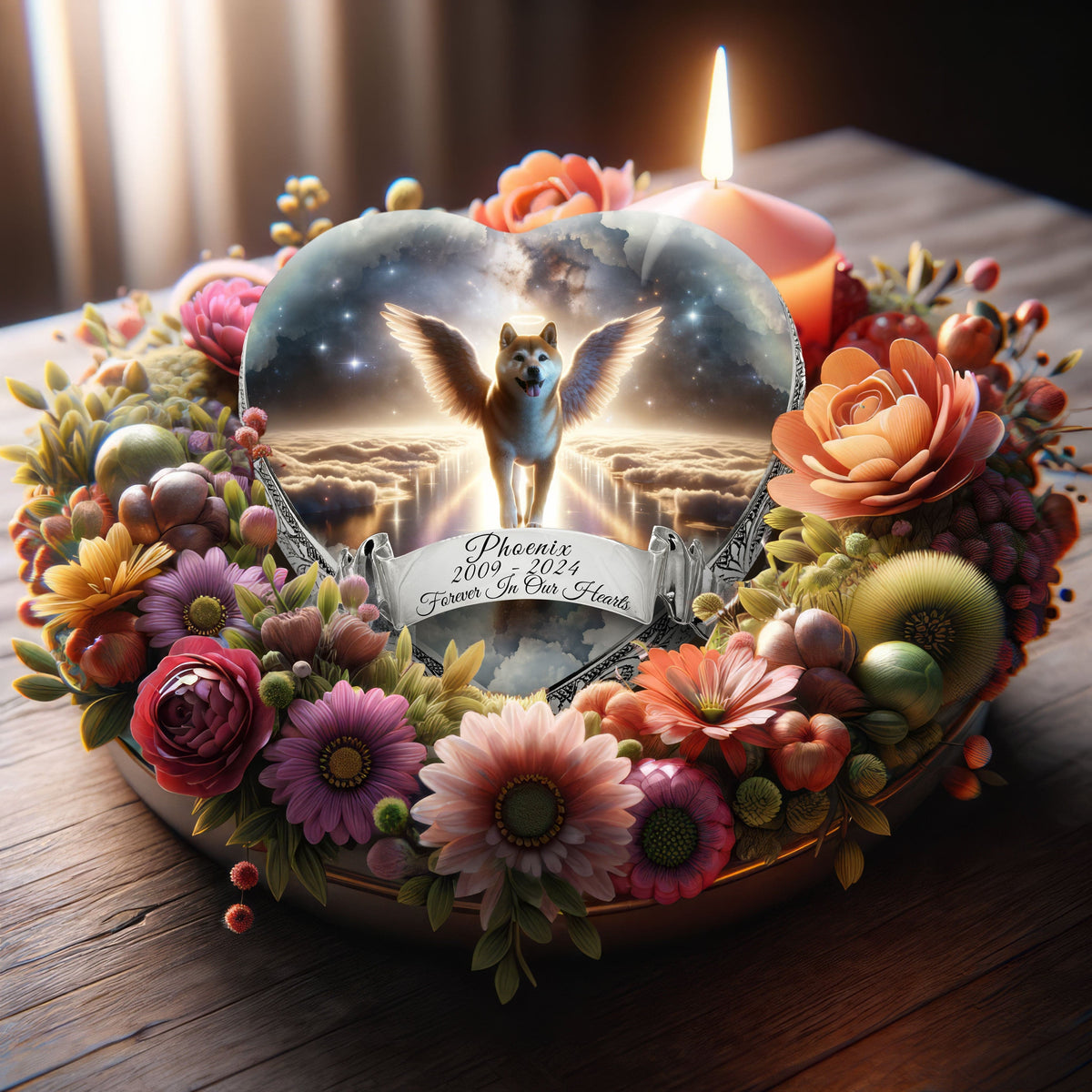 Eternal Elegance Dog Urns Shiba Inu - Rainbow Bridge Dog Urn