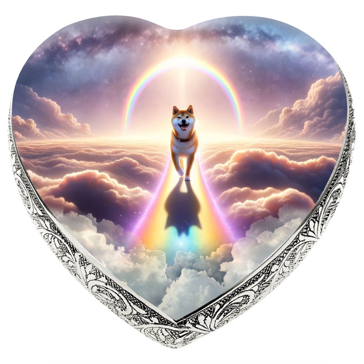 Eternal Elegance Dog Urns Shiba Inu - Rainbow Crossing Dog Urn