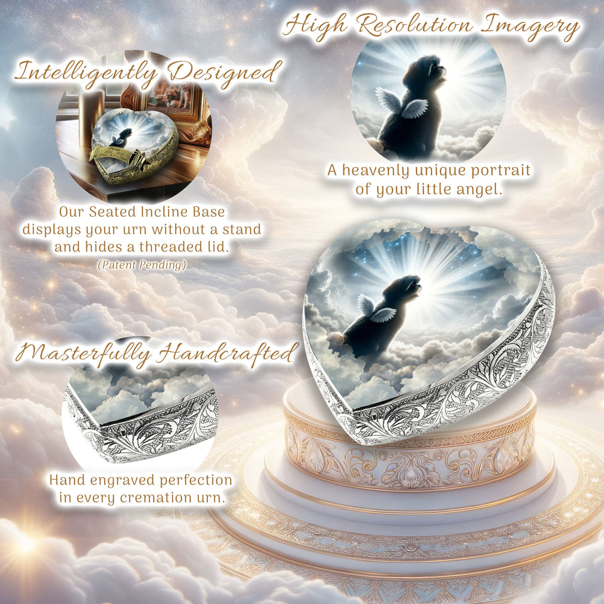 Eternal Elegance Dog Urns Shih Tzu - Divine Aura Dog Urn