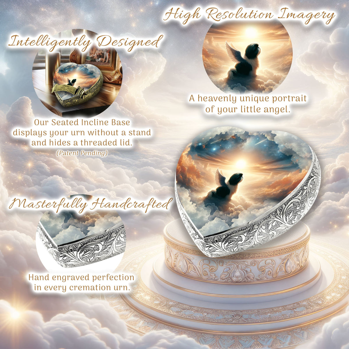 Eternal Elegance Dog Urns Shih Tzu - Elysian Twilight Dog Urn