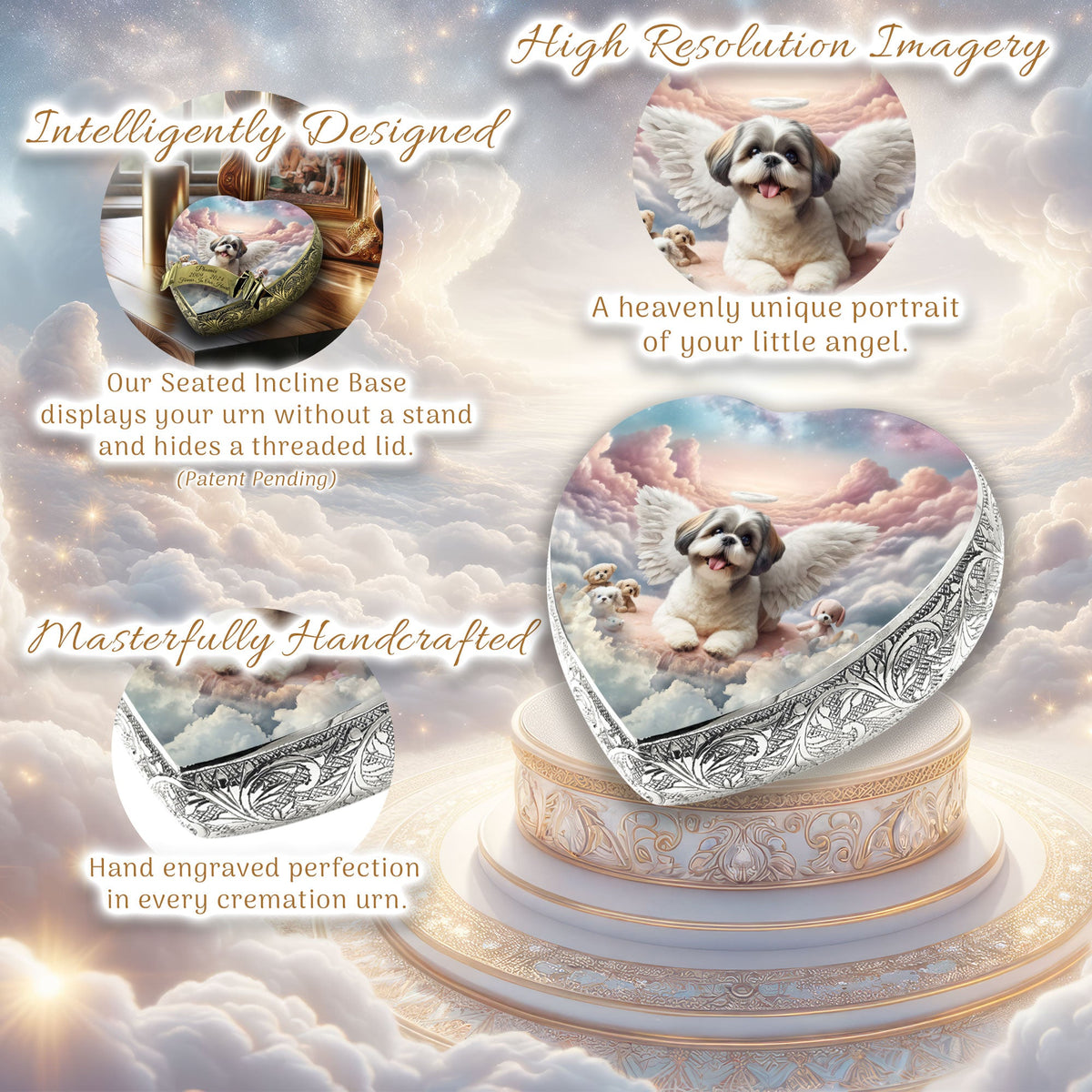 Eternal Elegance Dog Urns Shih Tzu - Paradise Beam Dog Urn