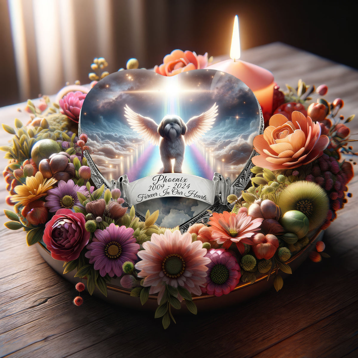 Eternal Elegance Dog Urns Shih Tzu - Rainbow Bridge Dog Urn