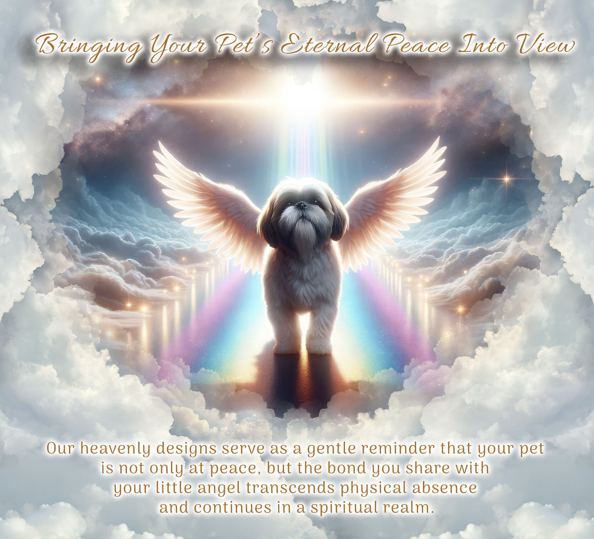 Eternal Elegance Dog Urns Shih Tzu - Rainbow Bridge Dog Urn