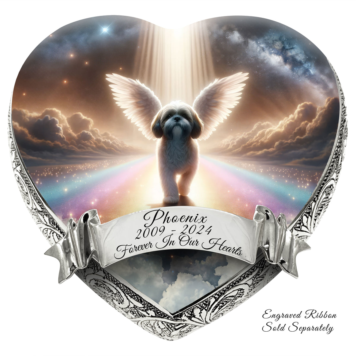 Eternal Elegance Dog Urns Shih Tzu - Rainbow Crossing Dog Urn