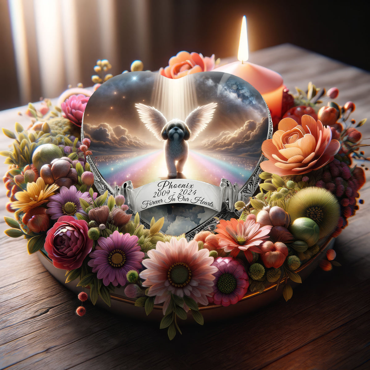 Eternal Elegance Dog Urns Shih Tzu - Rainbow Crossing Dog Urn