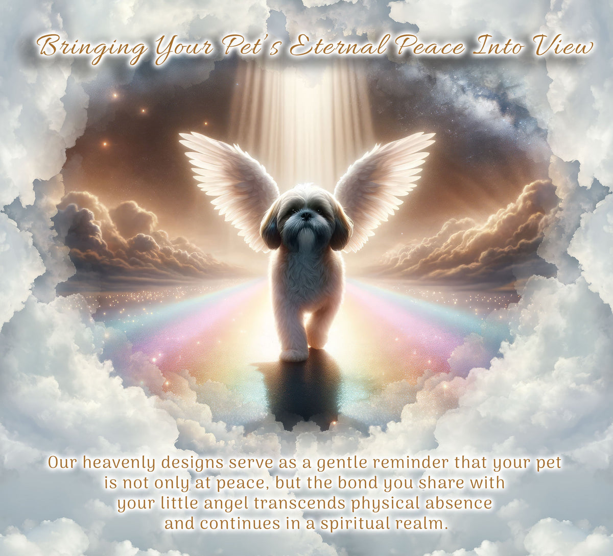 Eternal Elegance Dog Urns Shih Tzu - Rainbow Crossing Dog Urn